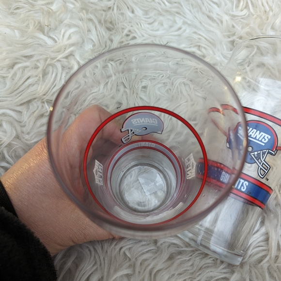 Set of 2 Vintage NY Giants Tall Drinking Glasses Excellent Condition - Picture 7 of 7